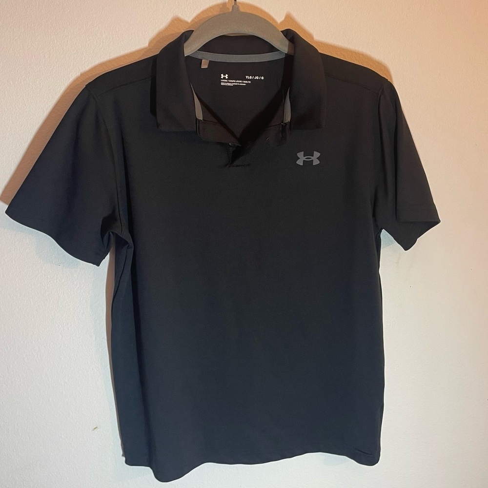 Under Armour Youth Boys YLG Polo - Black